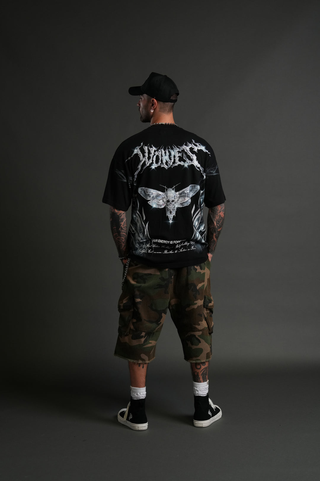 Iron Moth "Premium" Oversized Tee in Black