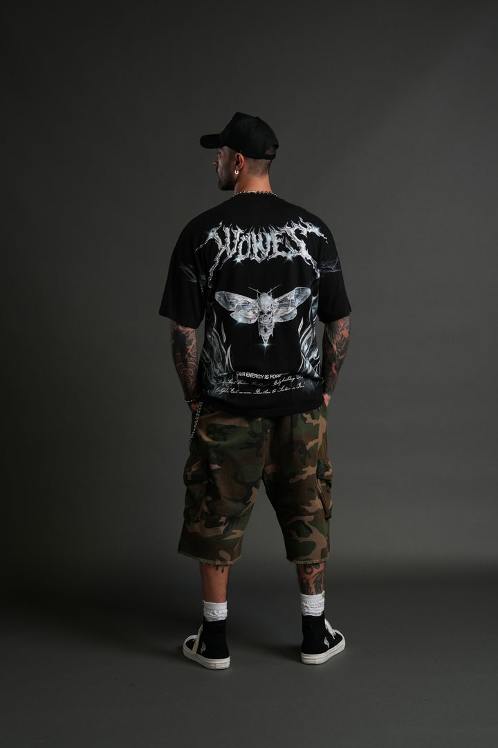 Iron Moth "Premium" Oversized Tee in Black