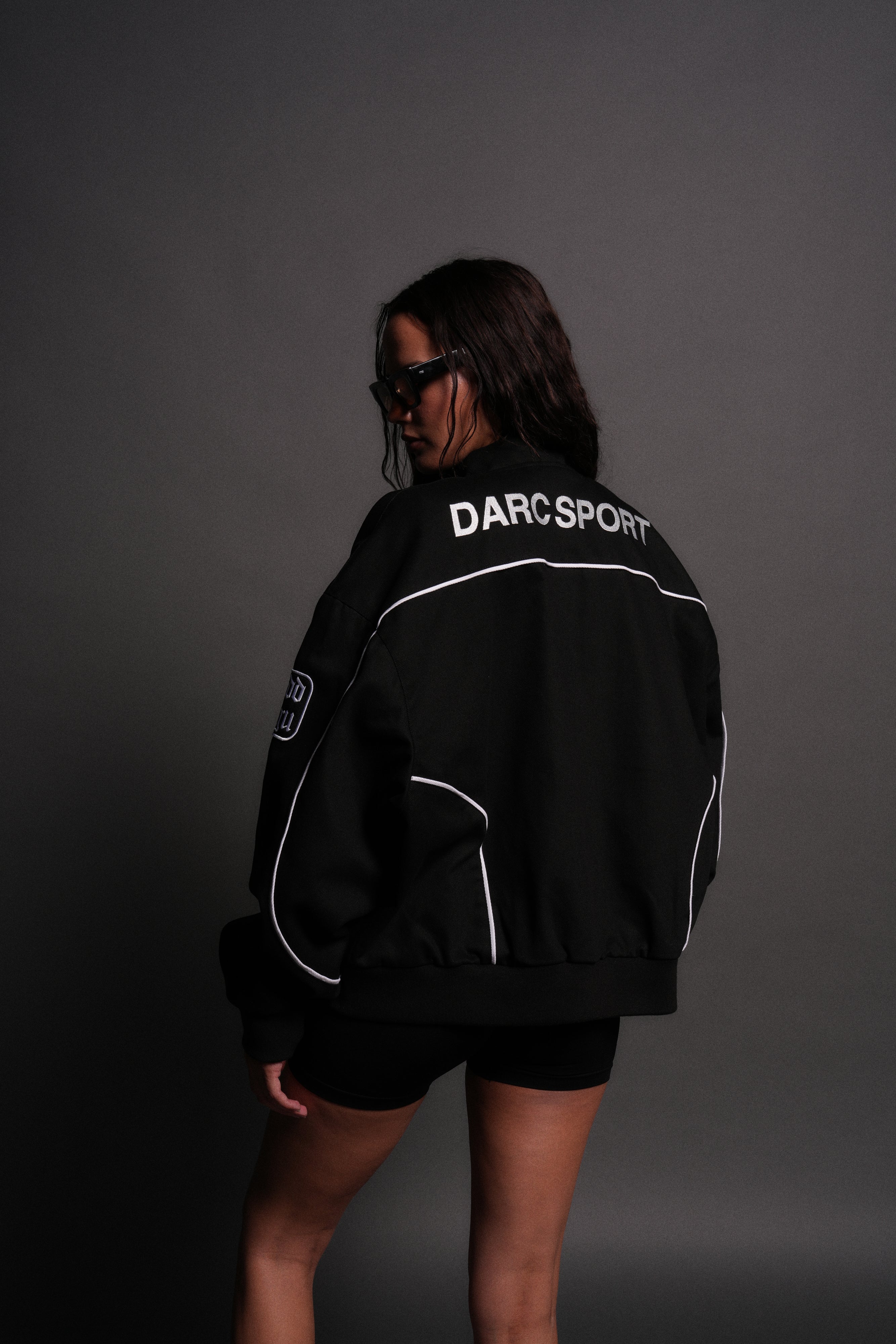 IYKYK Grit Road Racing Jacket in Black/White
