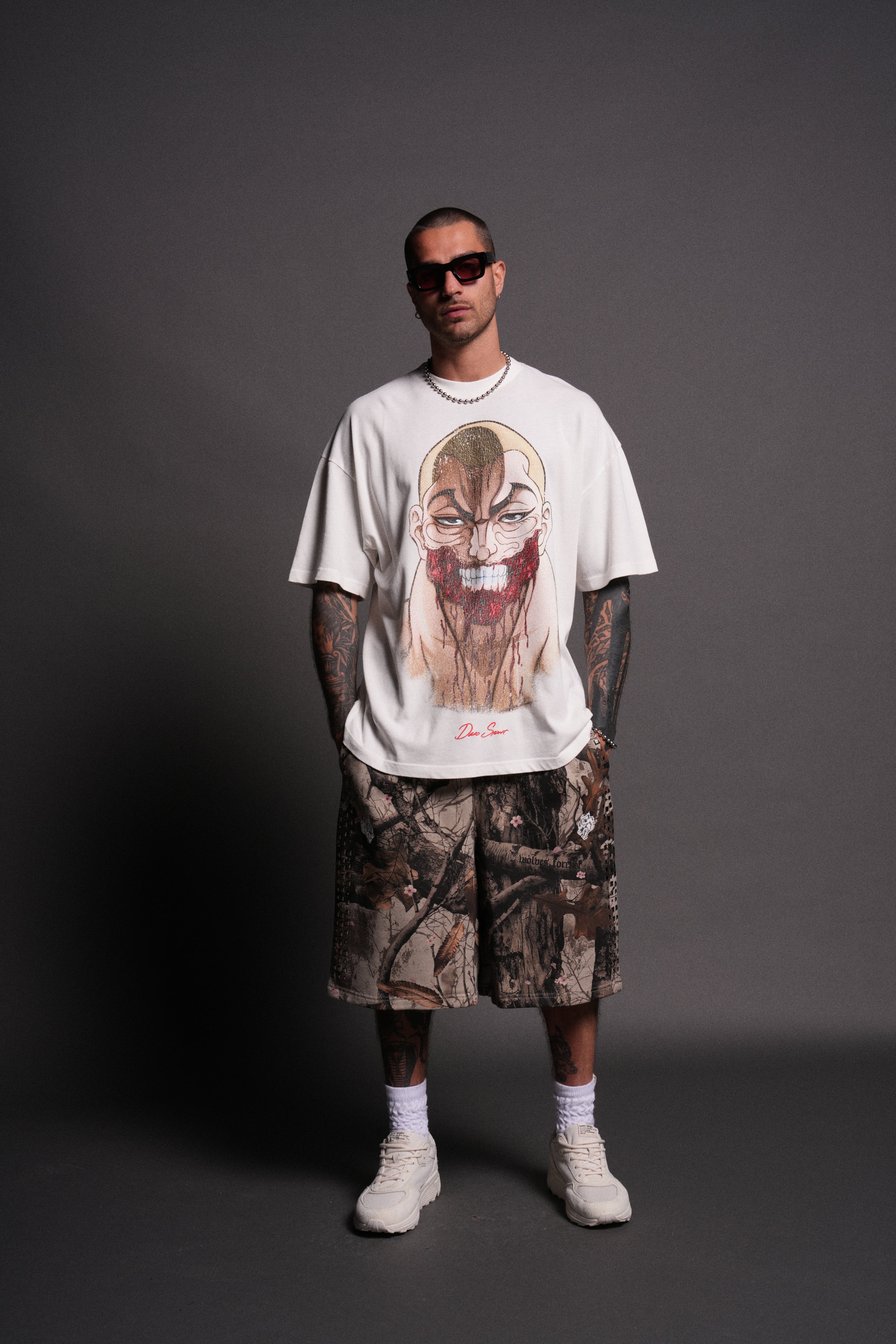 Enraged "Premium" Oversized Tee in Cream