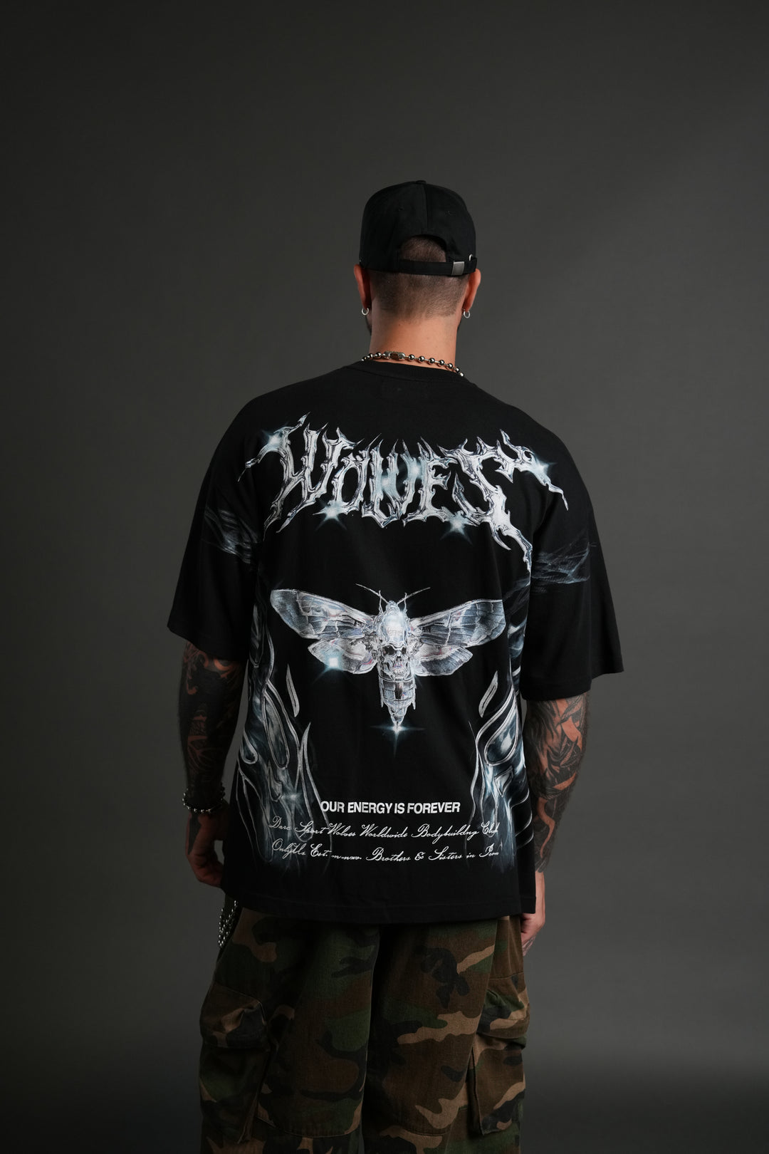 Iron Moth "Premium" Oversized Tee in Black