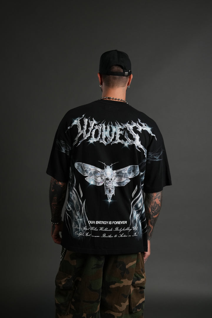 Iron Moth "Premium" Oversized Tee in Black