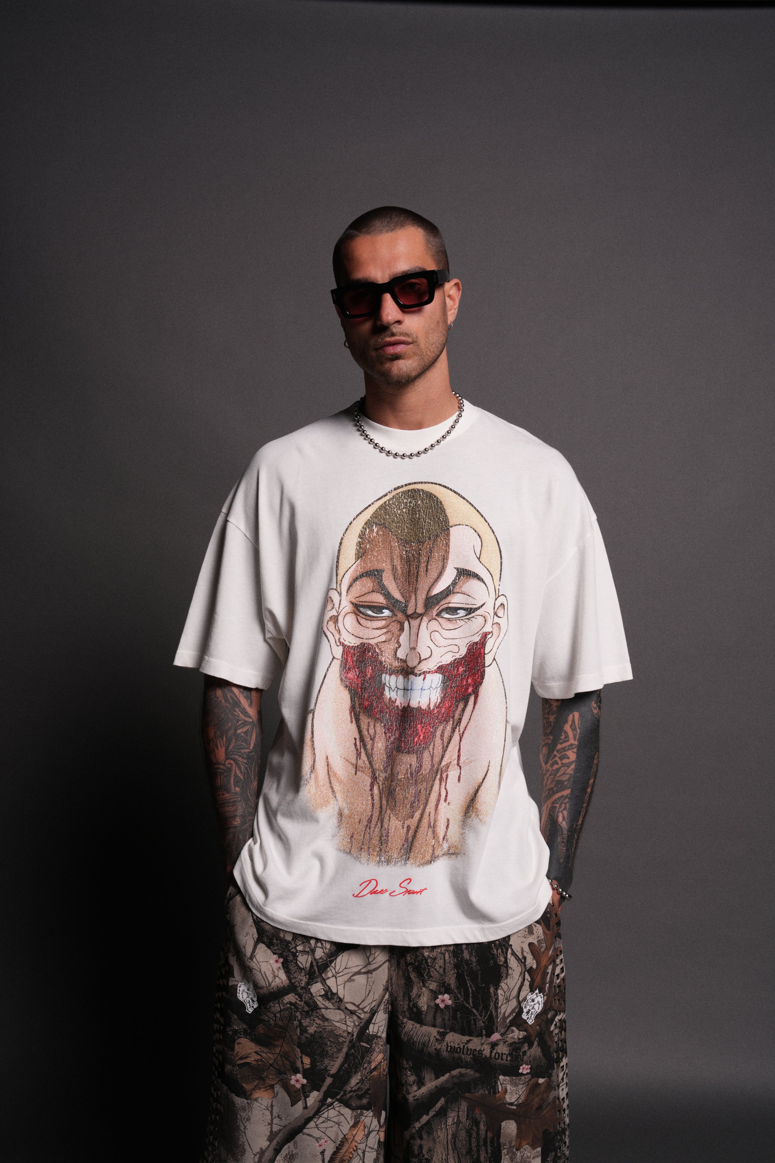 Enraged "Premium" Oversized Tee in Cream