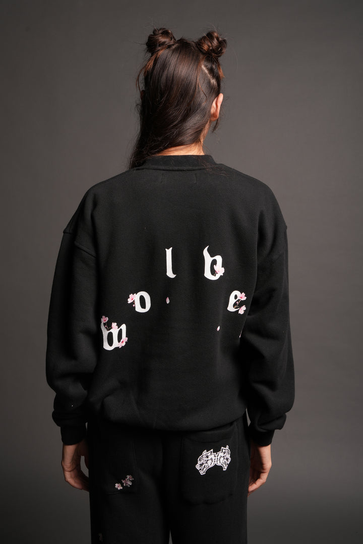 Sakura Pyramid Premium London Crewneck In Black