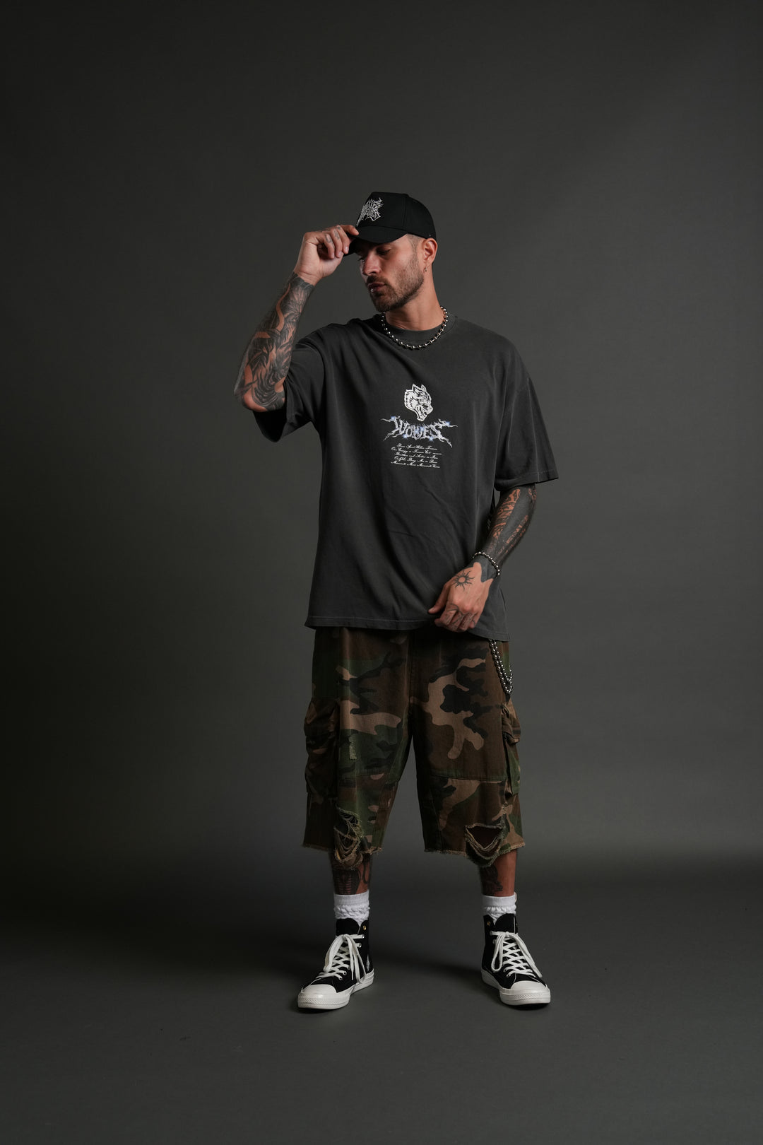 Iron Moth "Premium" Oversized Tee in Wolf Gray