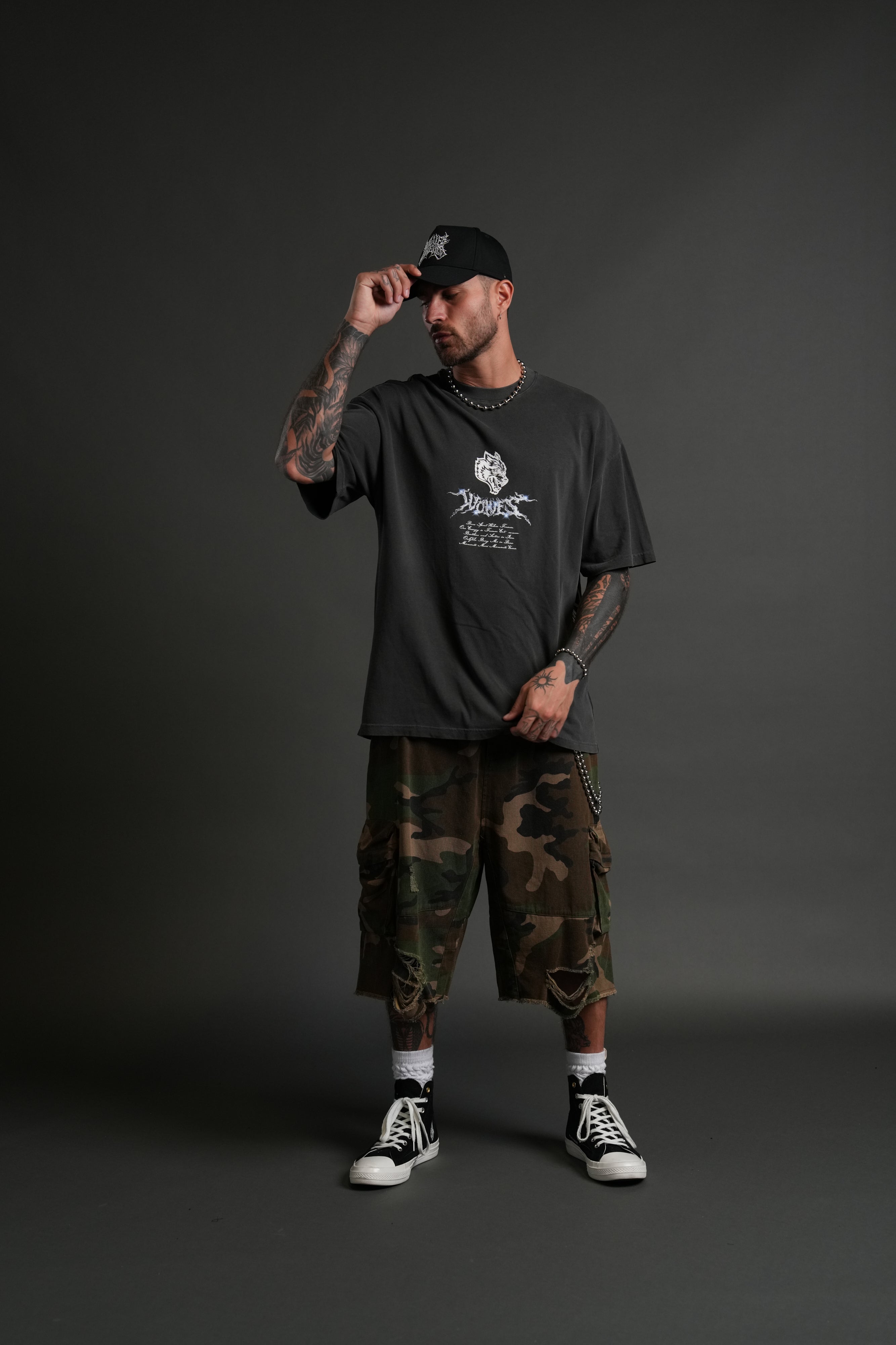 Iron Moth "Premium" Oversized Tee in Wolf Gray