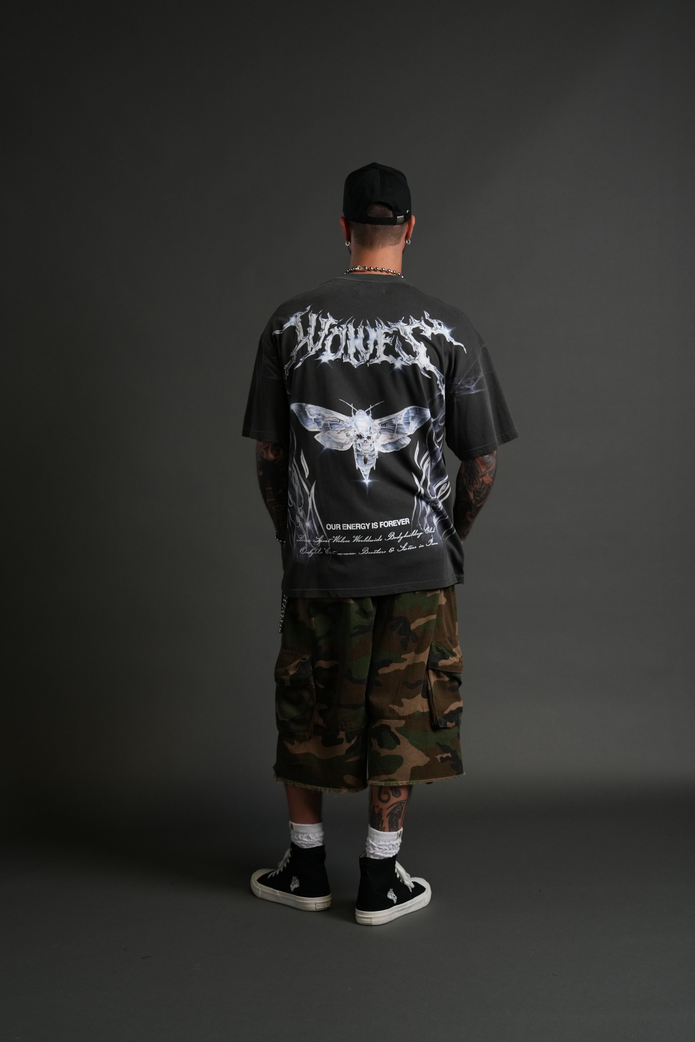 Iron Moth "Premium" Oversized Tee in Wolf Gray