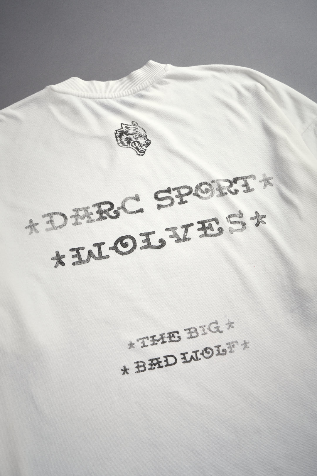 Big Bad Wolf Energy Side-By-Side Series Premium Oversized Tee in Cream