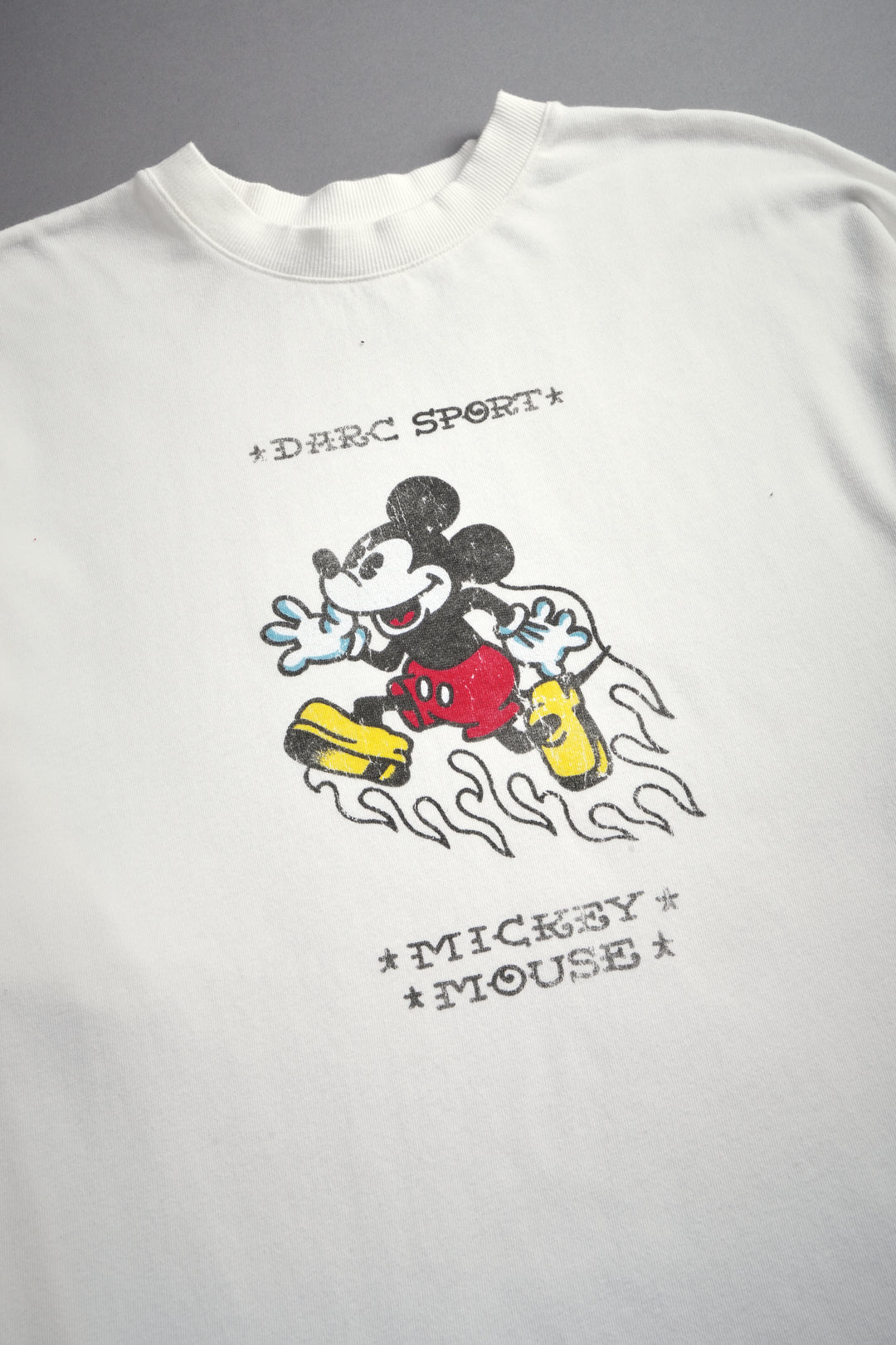 Mickey Mouse Energy Side-By-Side Series Premium Oversized Tee in Cream