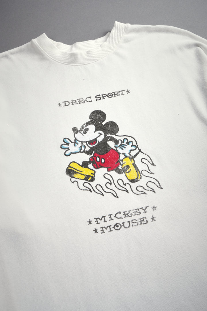 Mickey Mouse Energy Side-By-Side Series Premium Oversized Tee in Cream