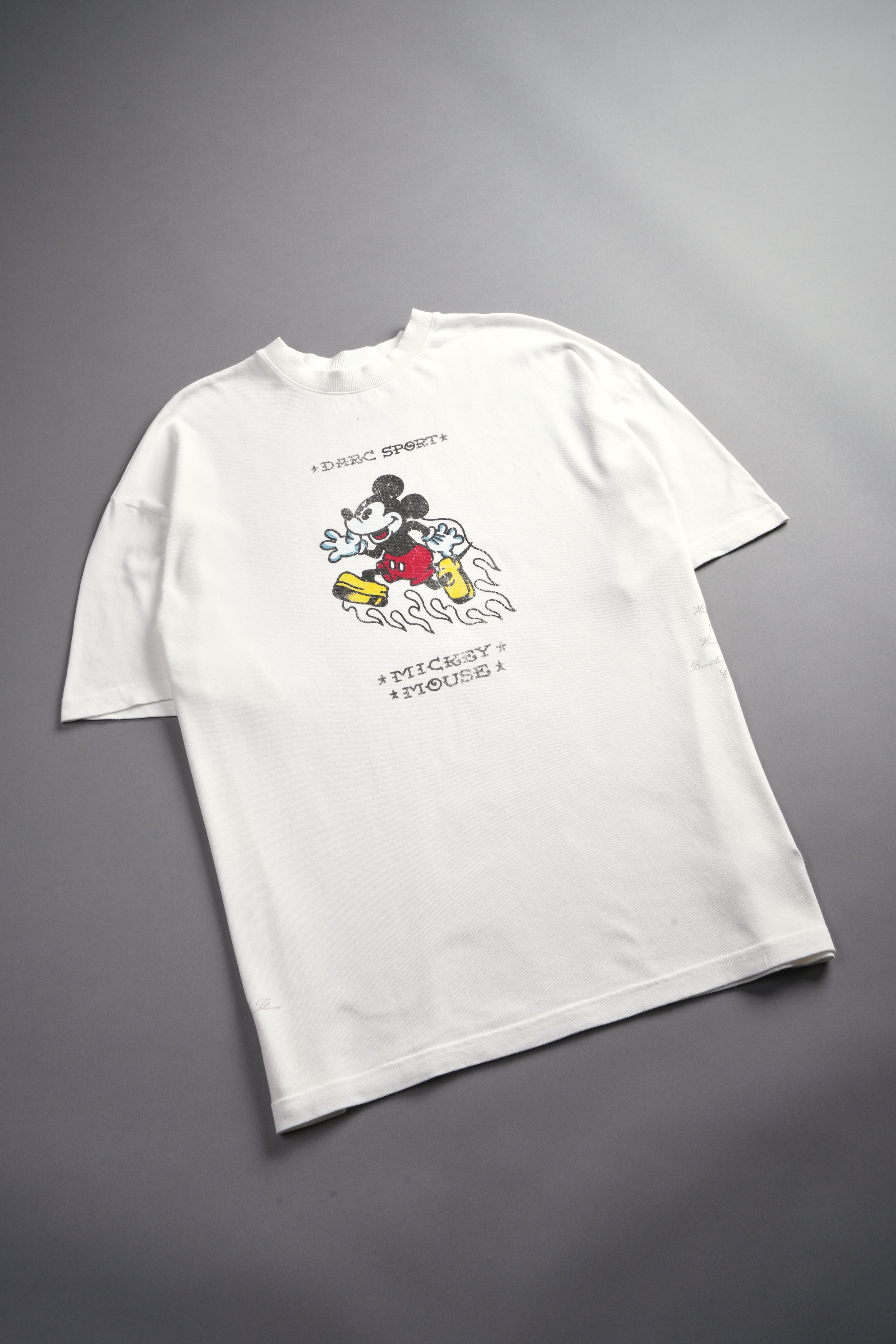 Mickey Mouse Energy Side-By-Side Series Premium Oversized Tee in Cream