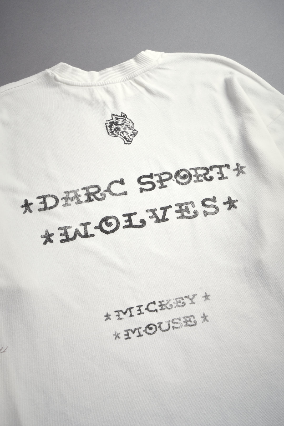 Mickey Mouse Energy Side-By-Side Series Premium Oversized Tee in Cream