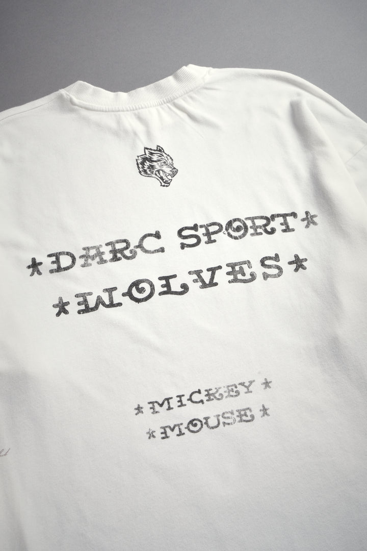 Mickey Mouse Energy Side-By-Side Series Premium Oversized Tee in Cream