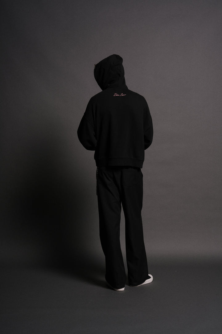 Selina Darco Double Zip Hoodie in Black