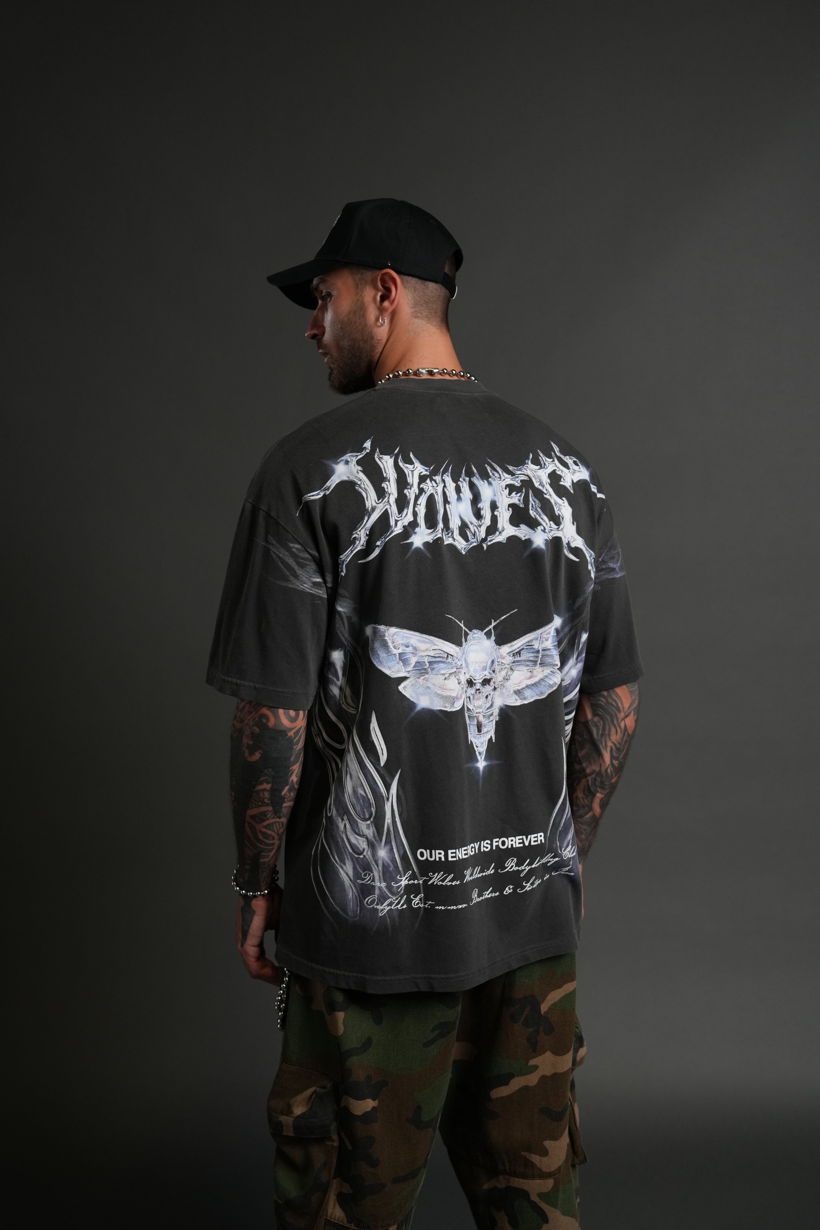 Iron Moth "Premium" Oversized Tee in Wolf Gray