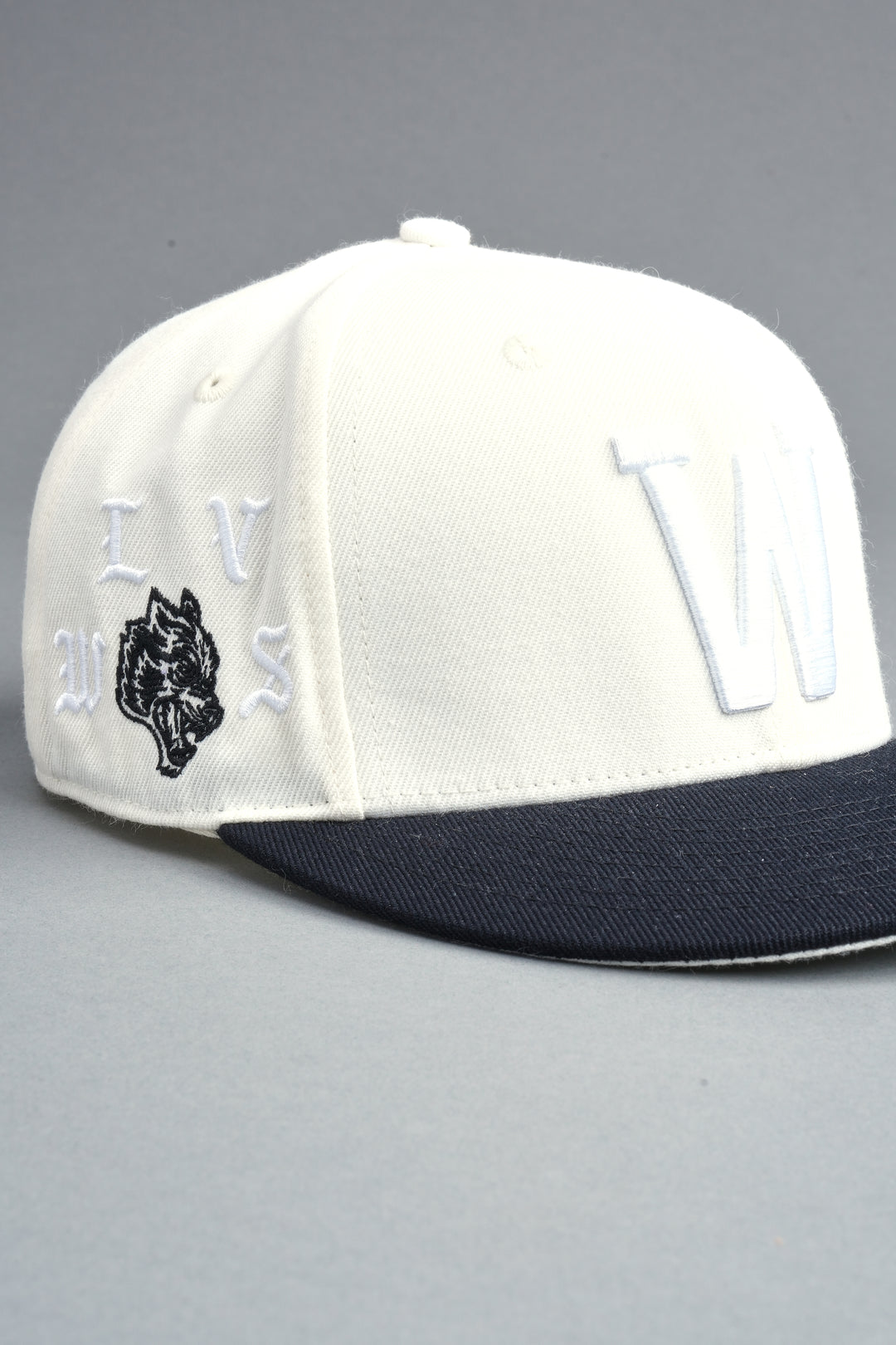 Nuestra Senora Fitted Cap In Cream/Black