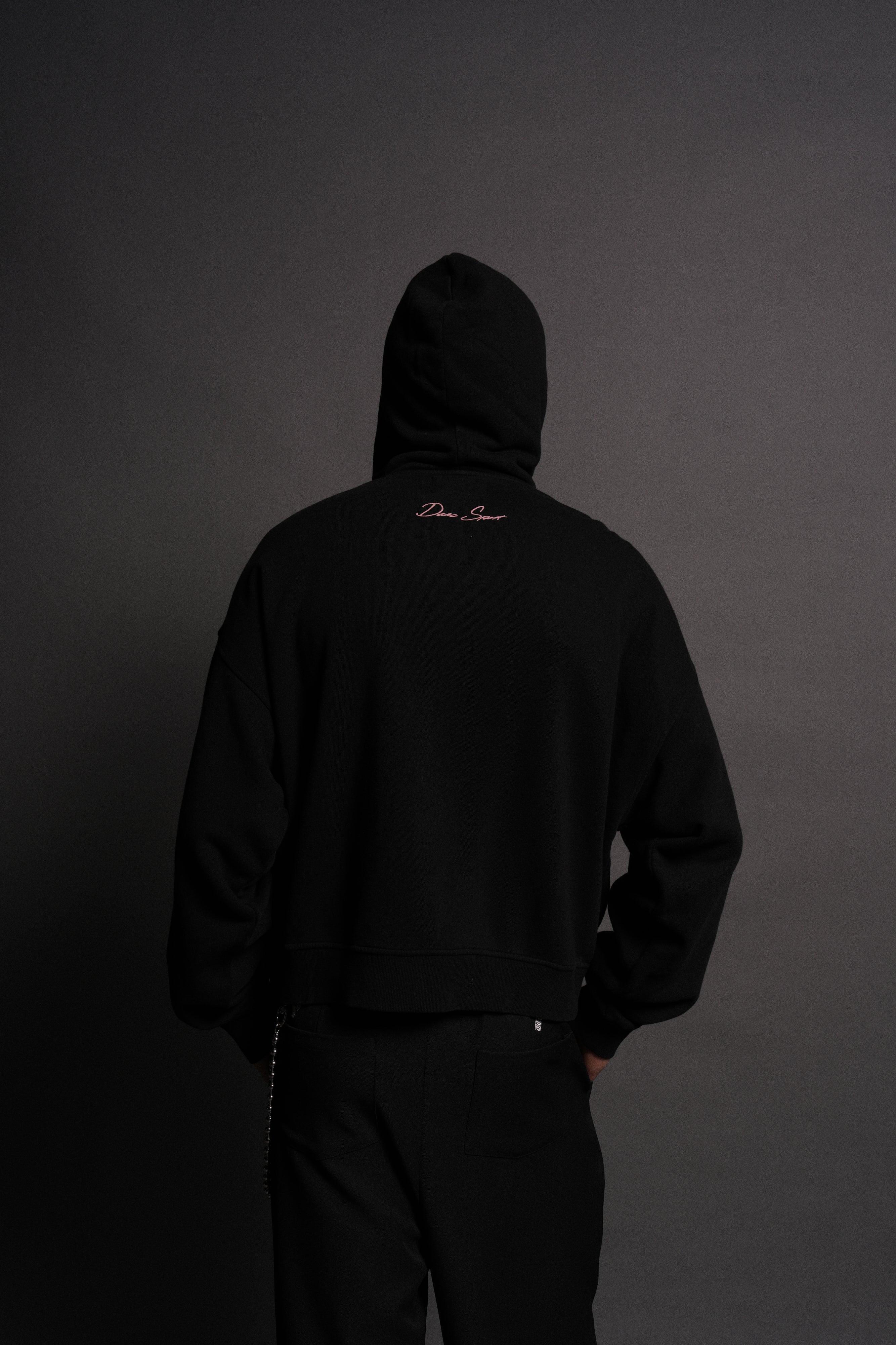 Selina Darco Double Zip Hoodie in Black
