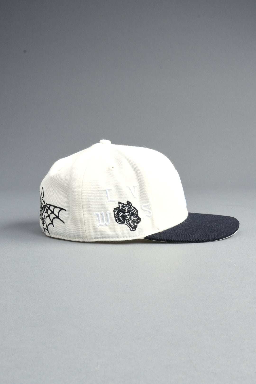 Nuestra Senora Fitted Cap In Cream/Black