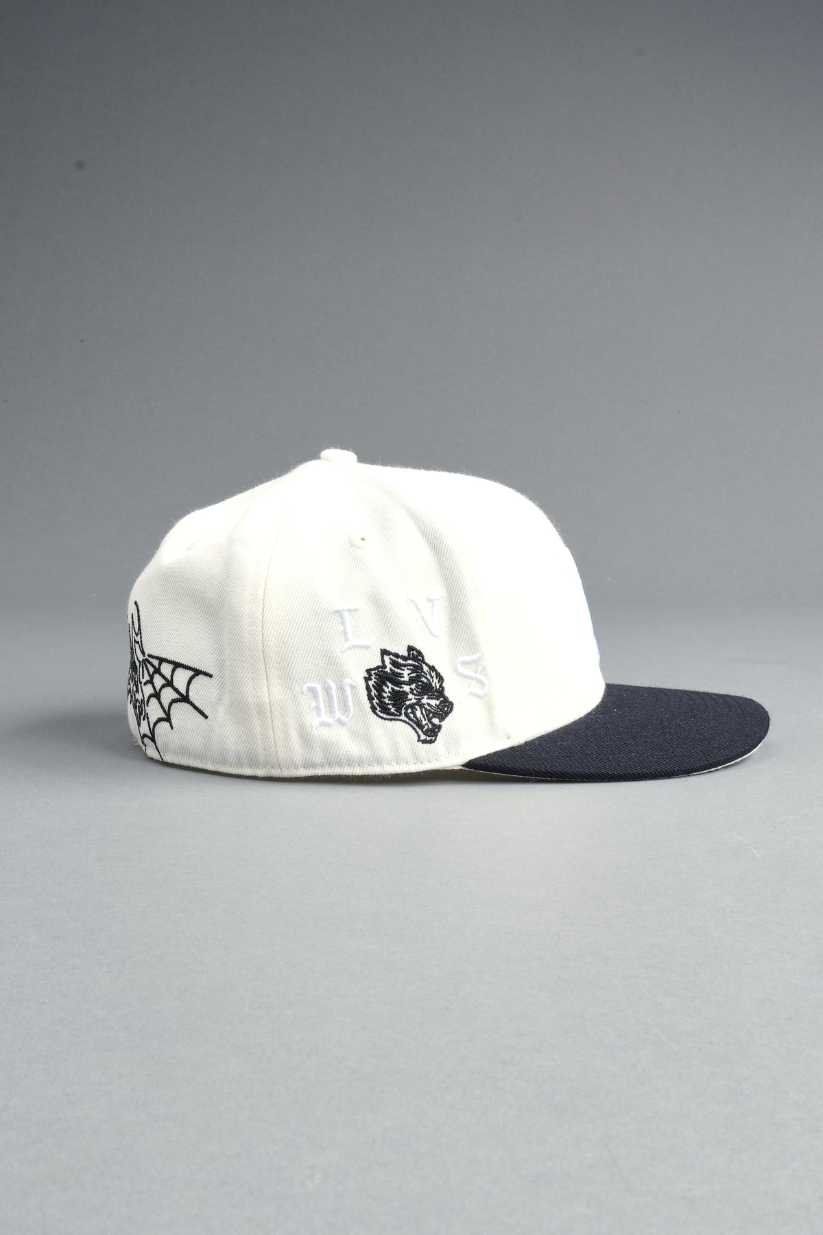 Nuestra Senora Fitted Cap In Cream/Black