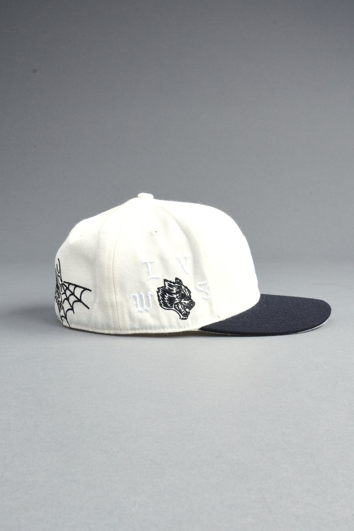 Nuestra Senora Fitted Cap In Cream/Black