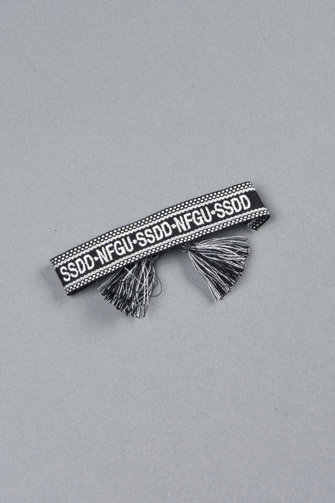 Our Mantra Woven Bracelet In Black/White