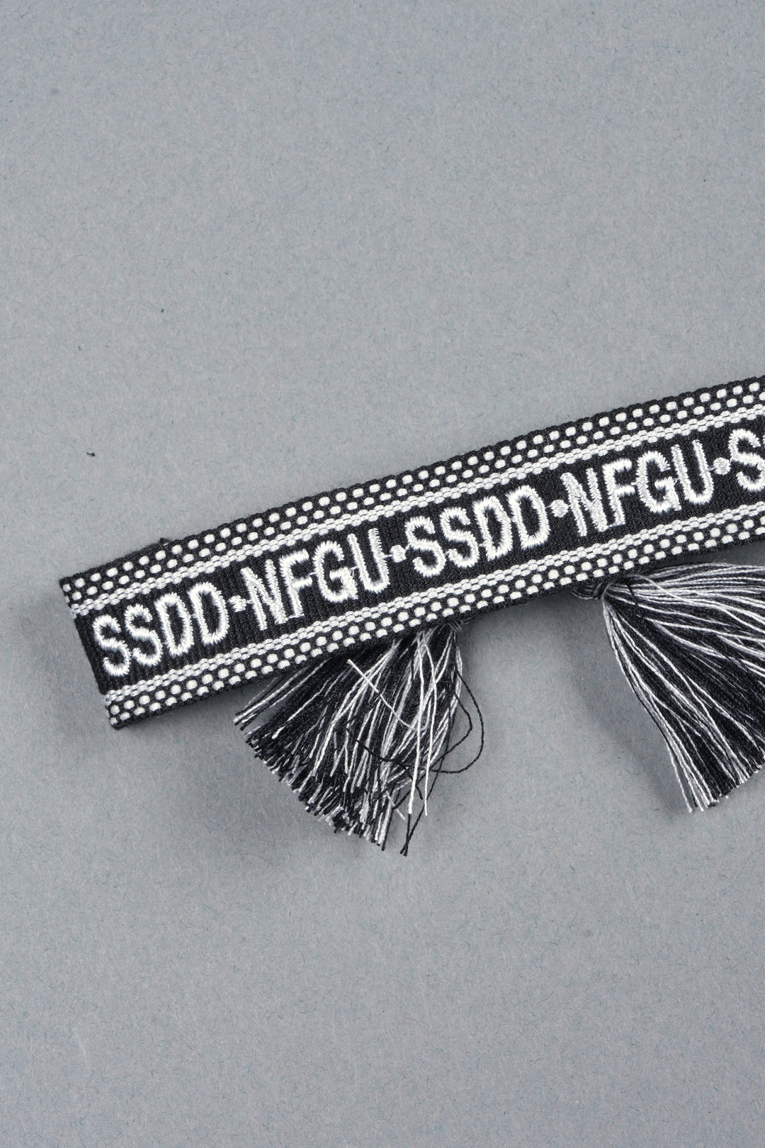 Our Mantra Woven Bracelet In Black/White