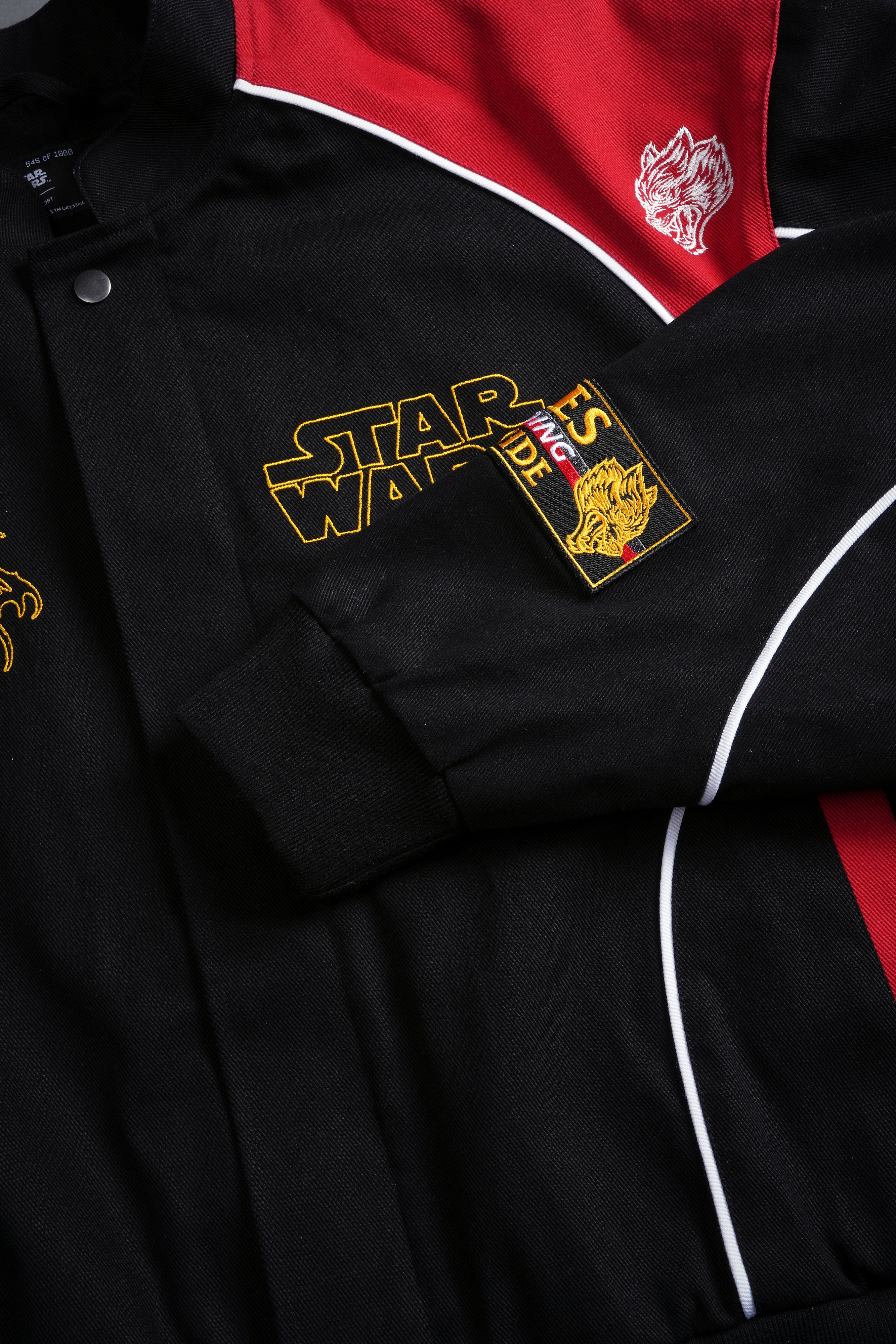 You Underestimate My Power Grit Road Racing Jacket in Black/Red