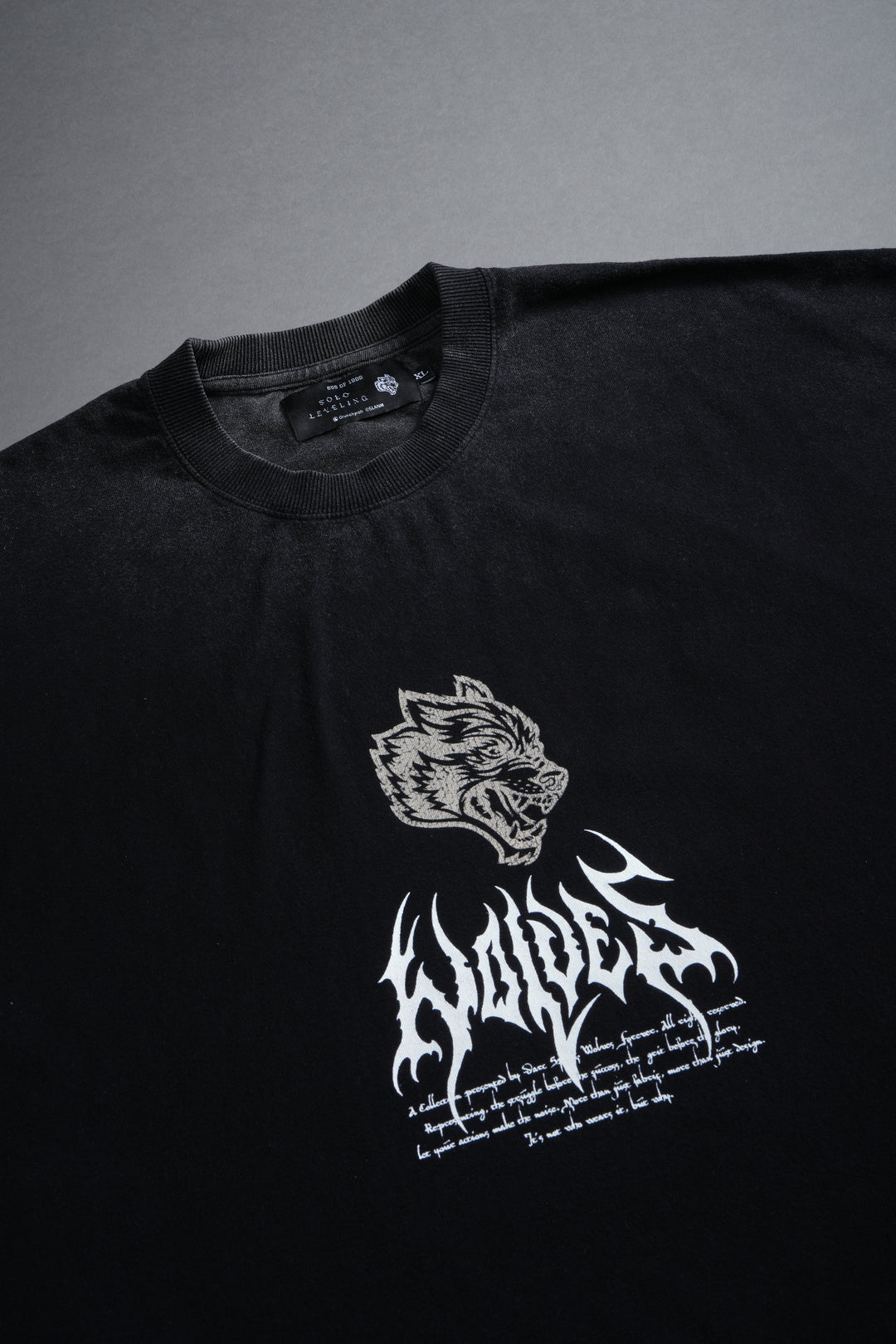 Shadow Shaman Grunge Cut-Off Tee in Black
