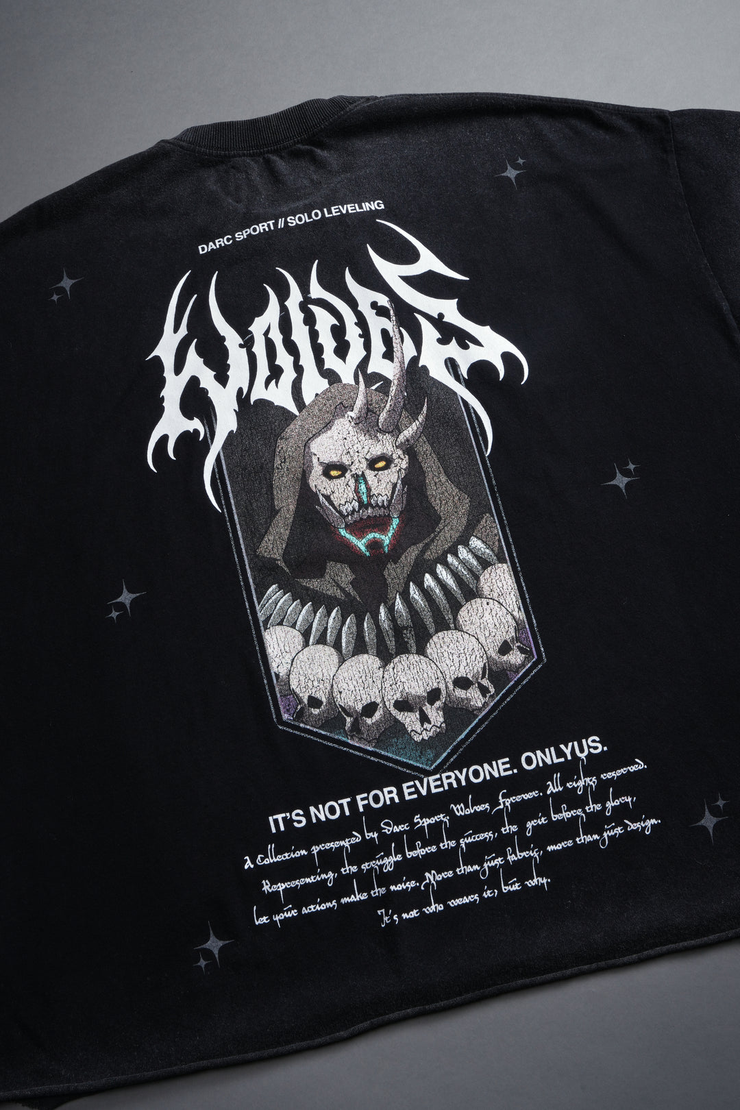 Shadow Shaman Grunge Cut-Off Tee in Black