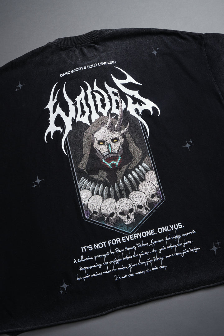 Shadow Shaman Grunge Cut-Off Tee in Black