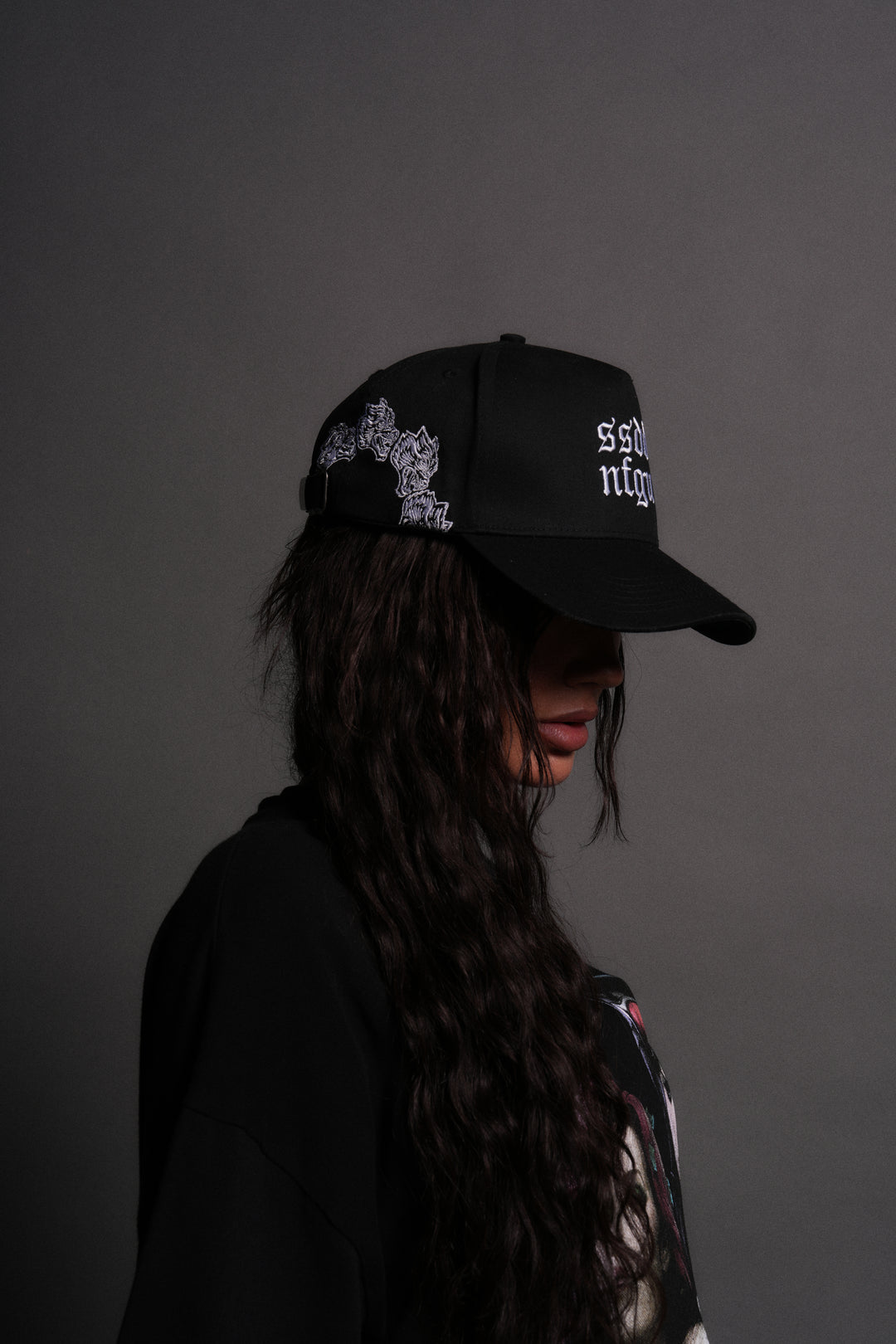 Surrounded by Wolves 5 Panel Hat in Black