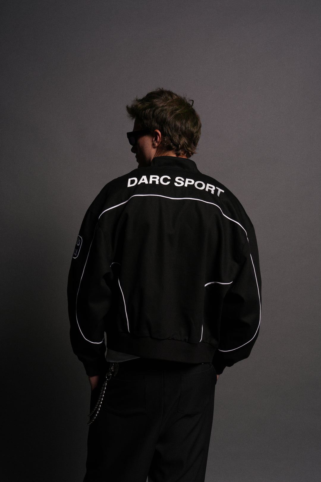 IYKYK Grit Road Racing Jacket in Black/White