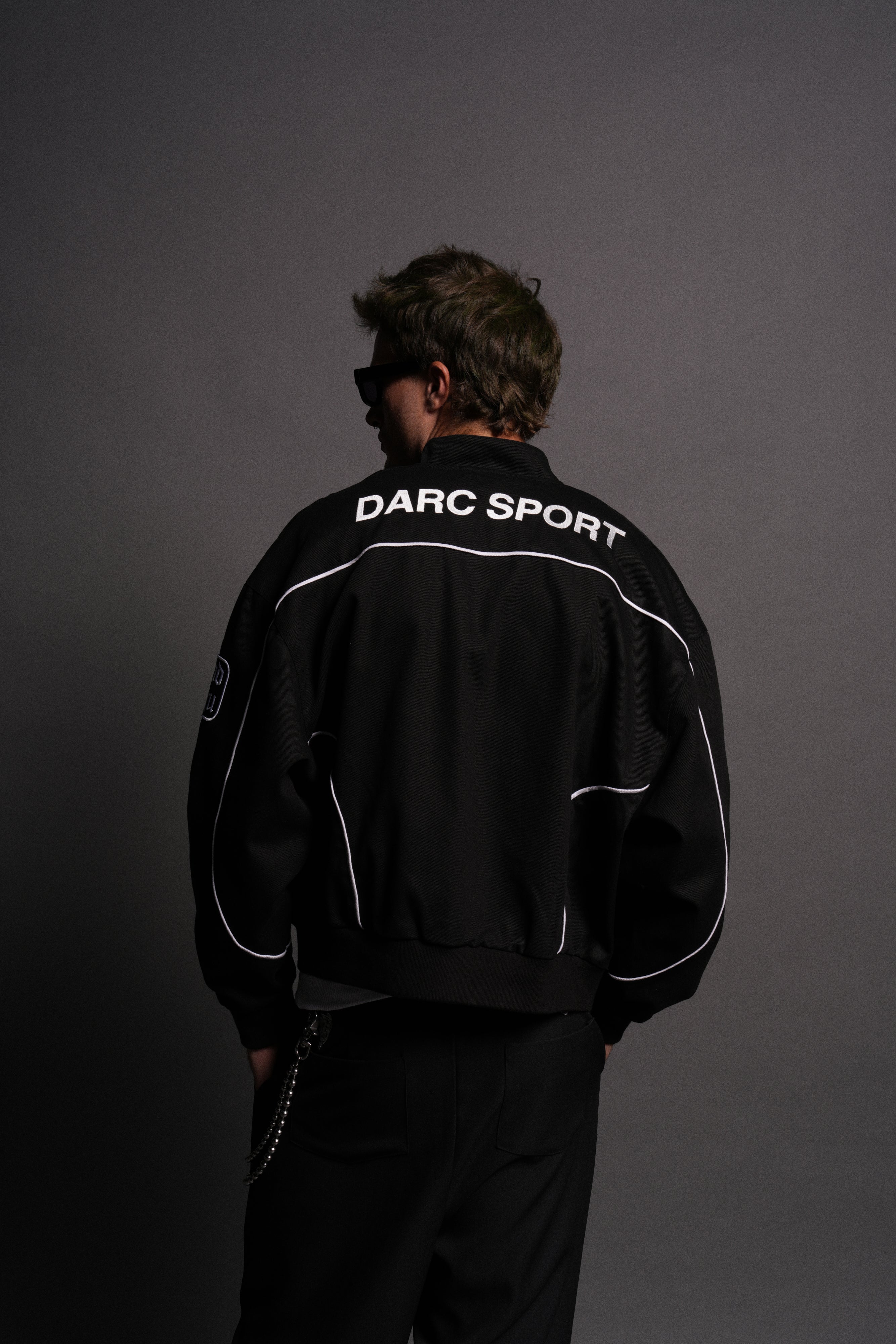 IYKYK Grit Road Racing Jacket in Black/White