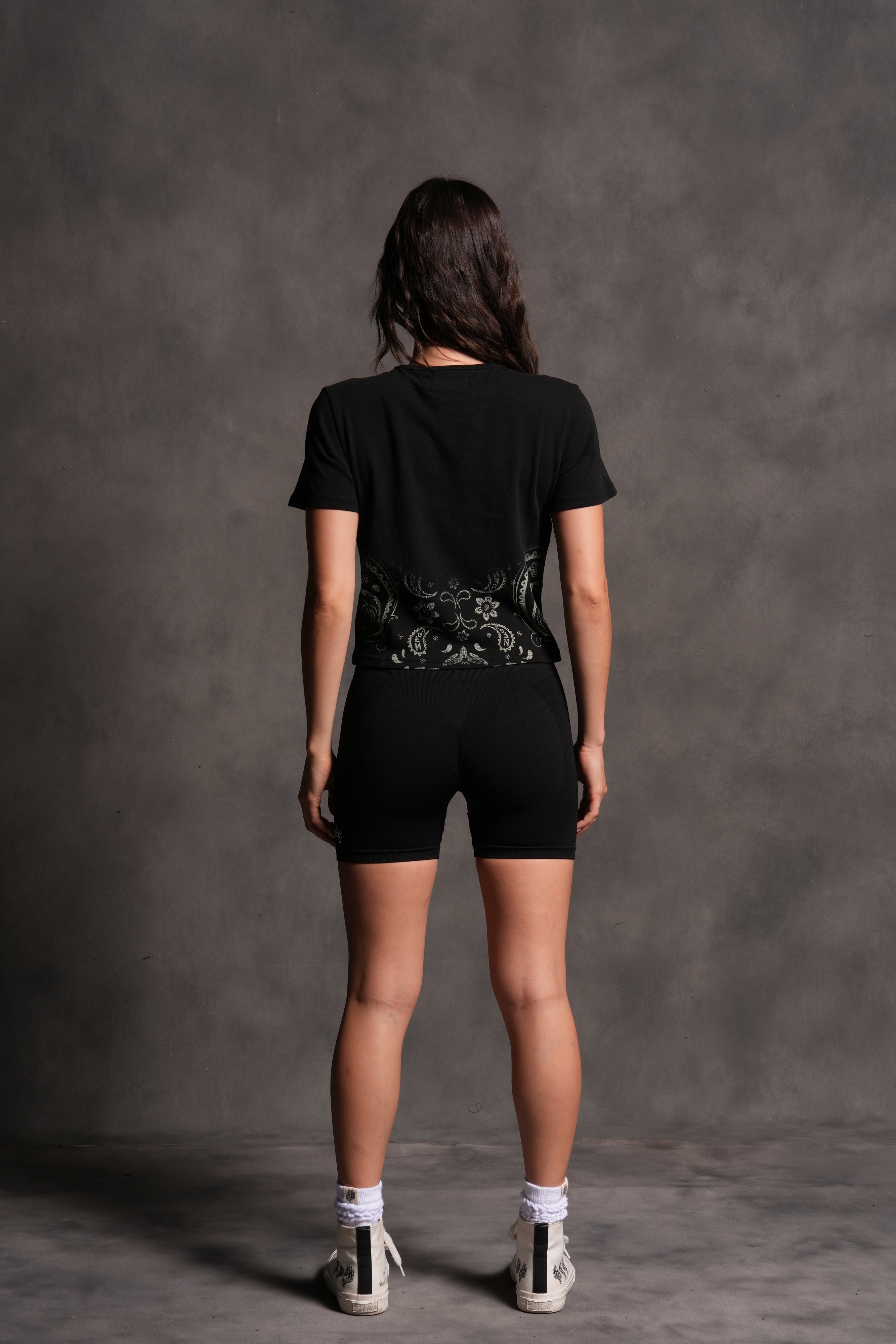 Faded Paisley "Timeless" Tee in Black