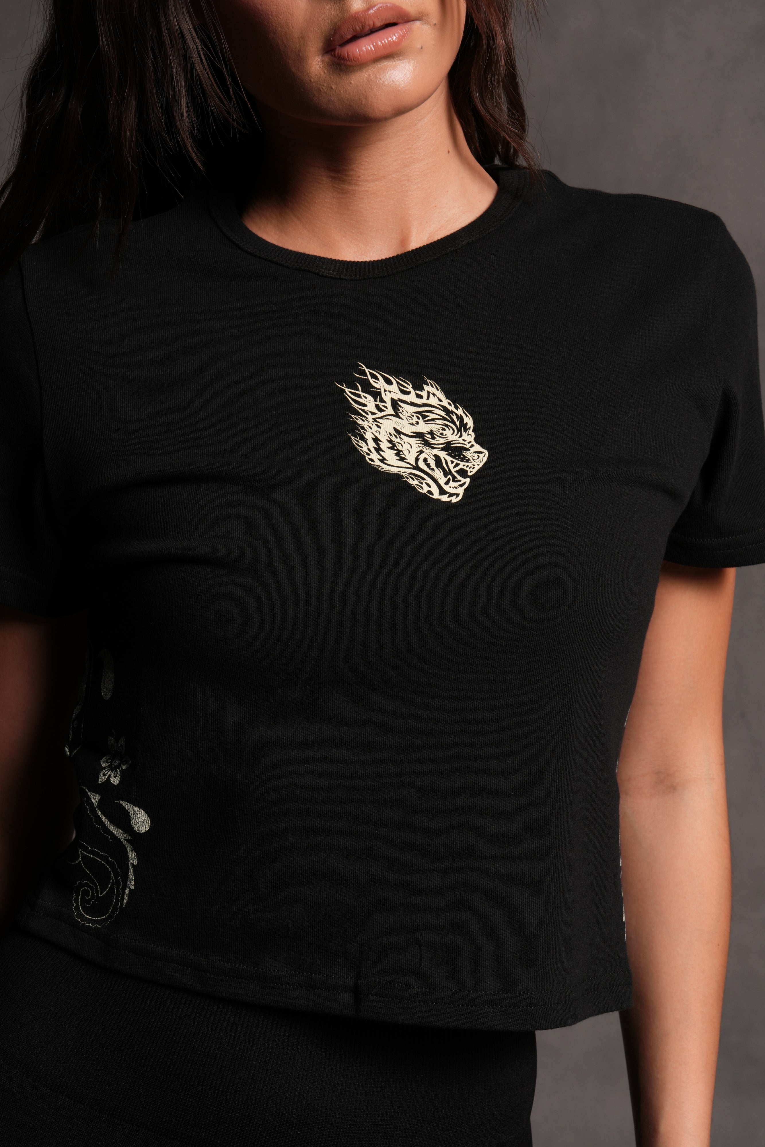 Faded Paisley "Timeless" Tee in Black