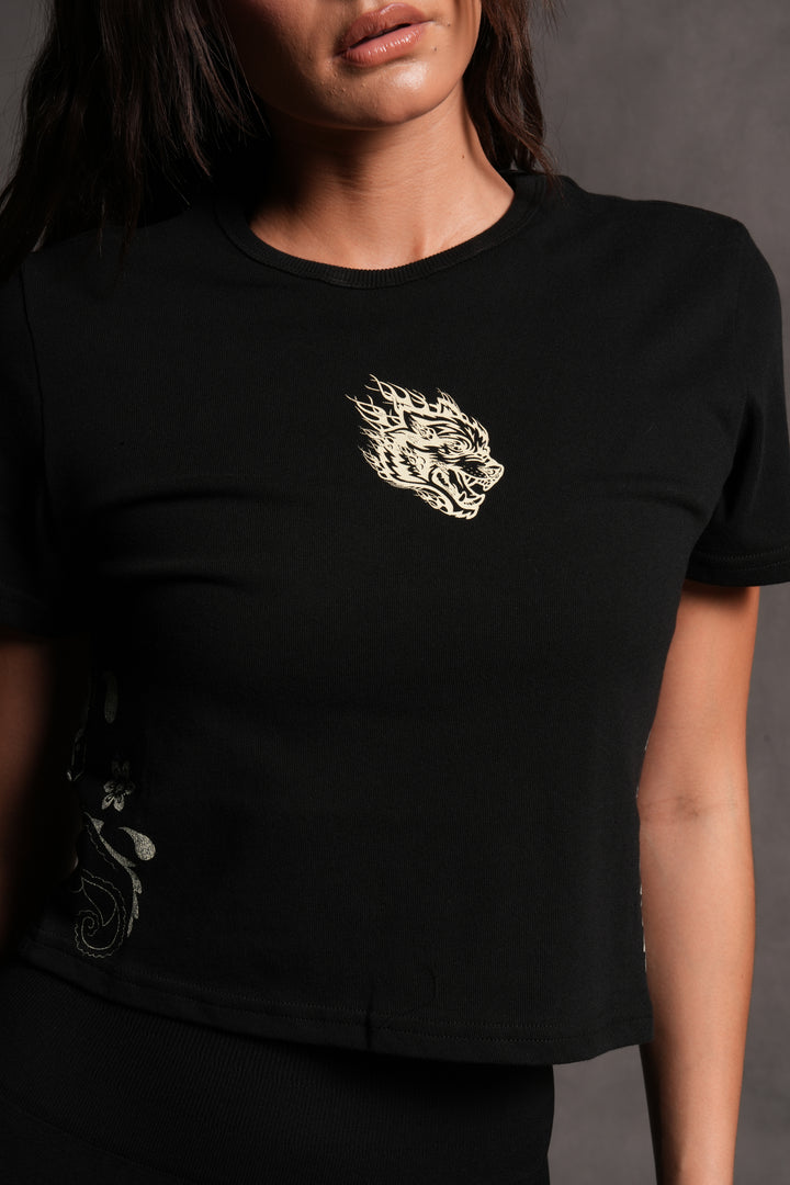 Faded Paisley "Timeless" Tee in Black