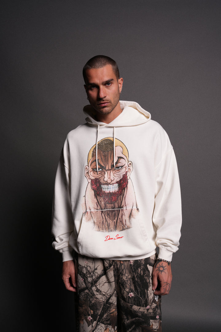 Enraged "Grunge" Hoodie in Cream