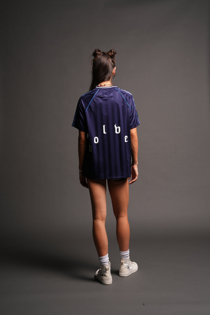 Sakura Forever She Oversized Soccer Jersey in Royal Navy