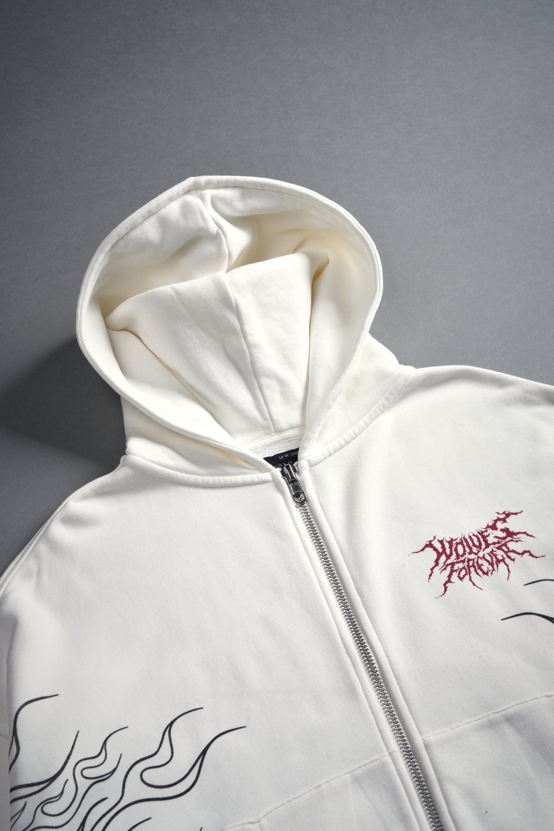 S-Rank Vex Double Zip Hoodie in Cream