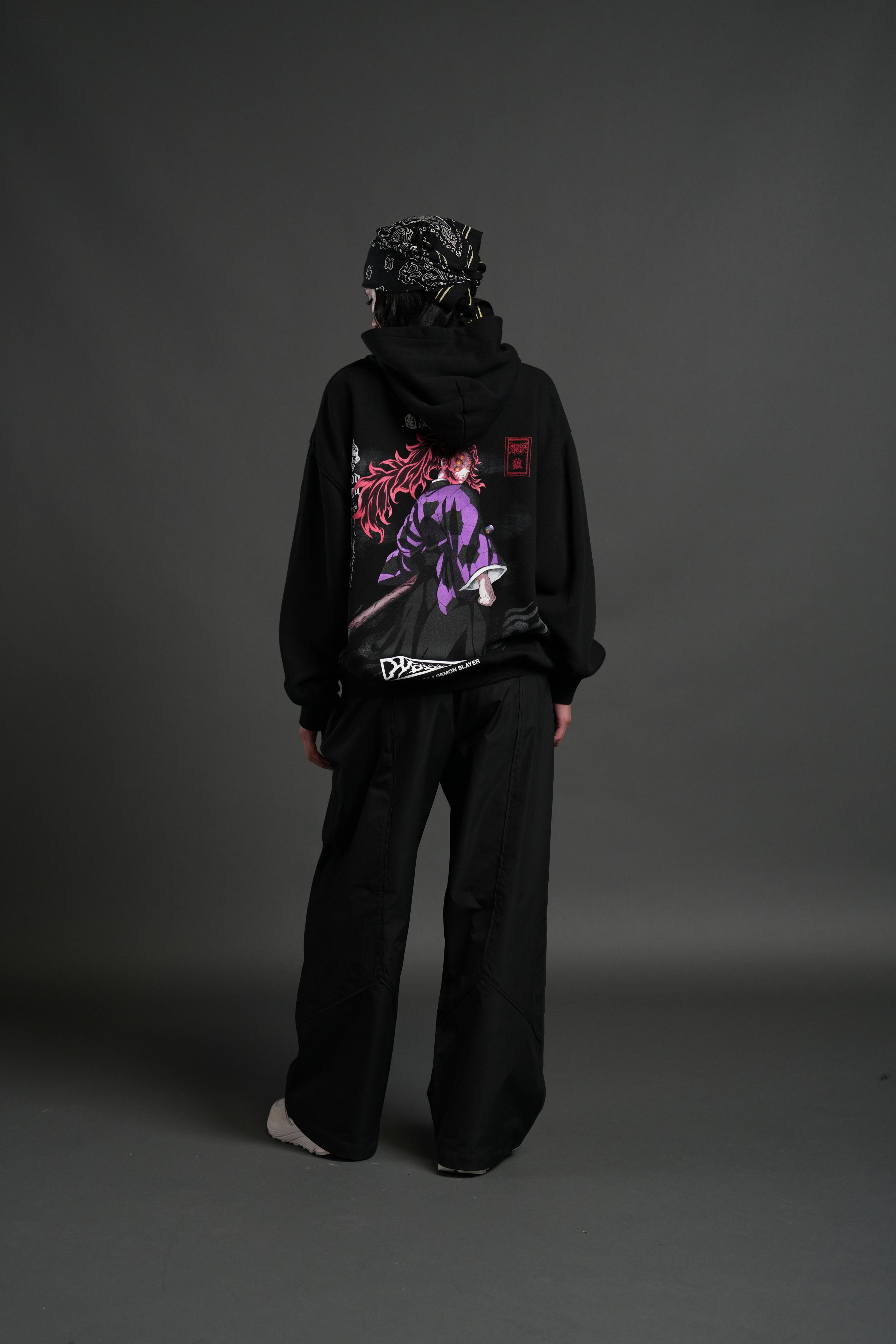 Kokushibo "Side-By-Side" Pierce Hoodie in Black