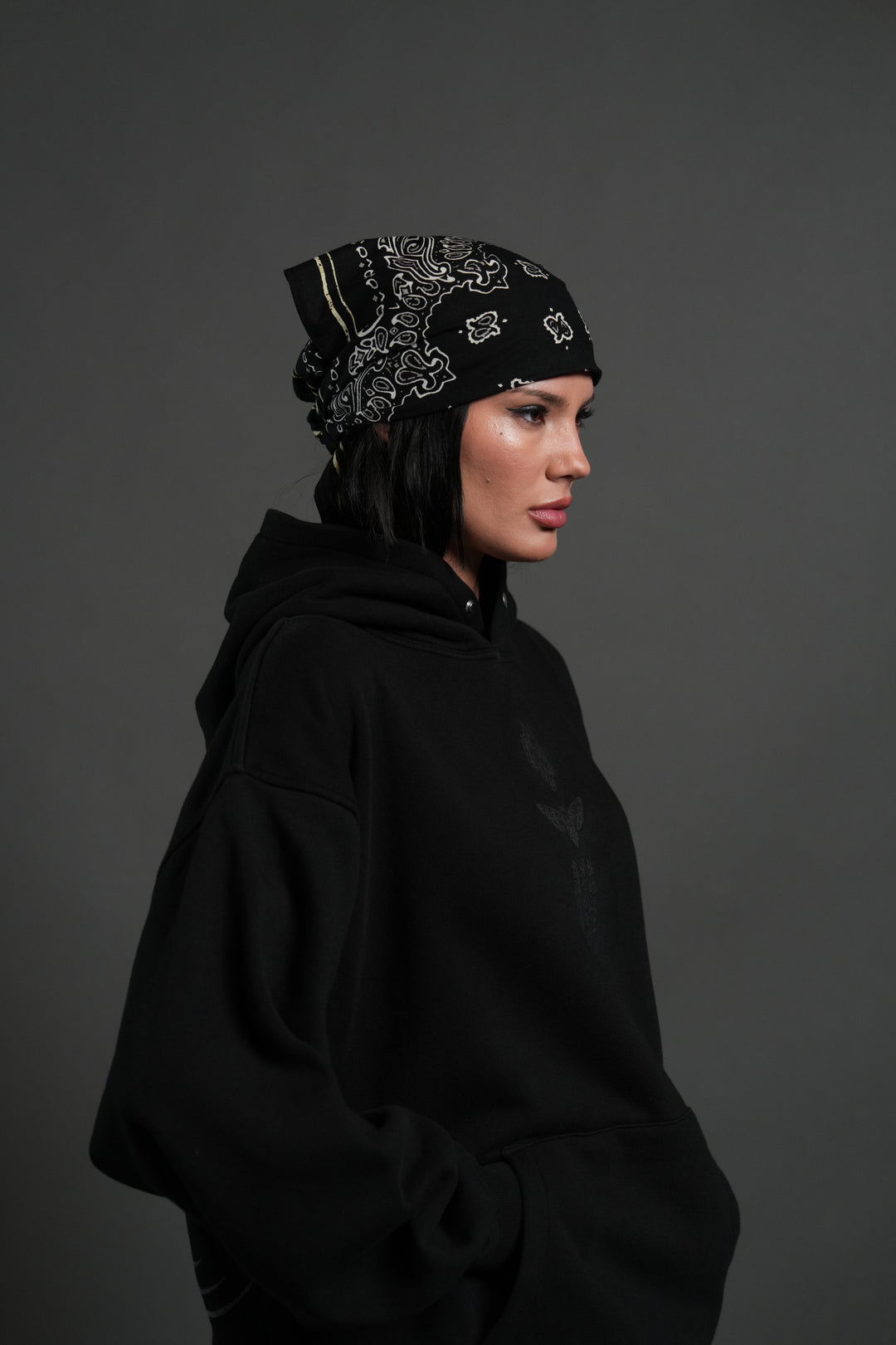 Kokushibo "Side-By-Side" Pierce Hoodie in Black