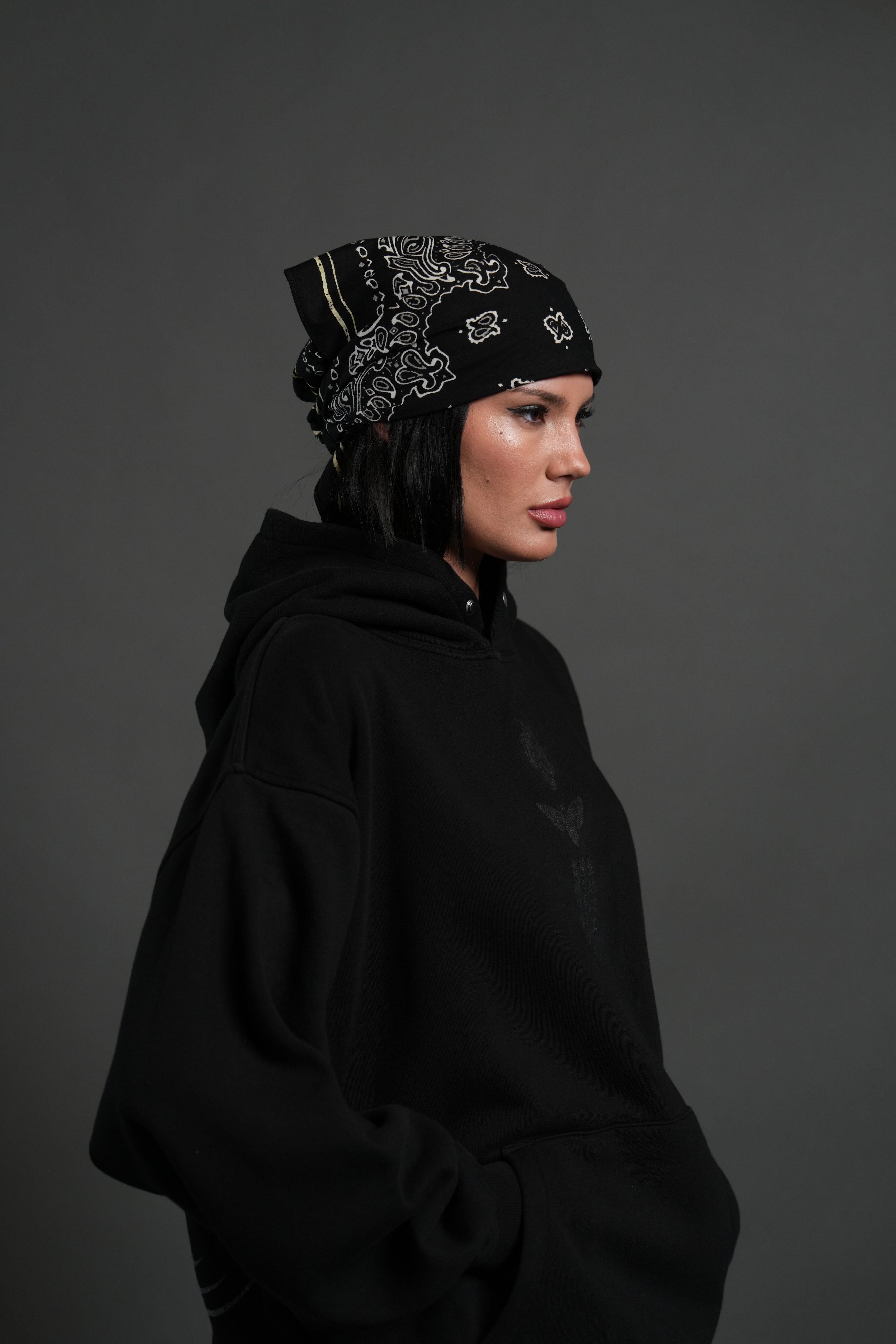 Kokushibo "Side-By-Side" Pierce Hoodie in Black