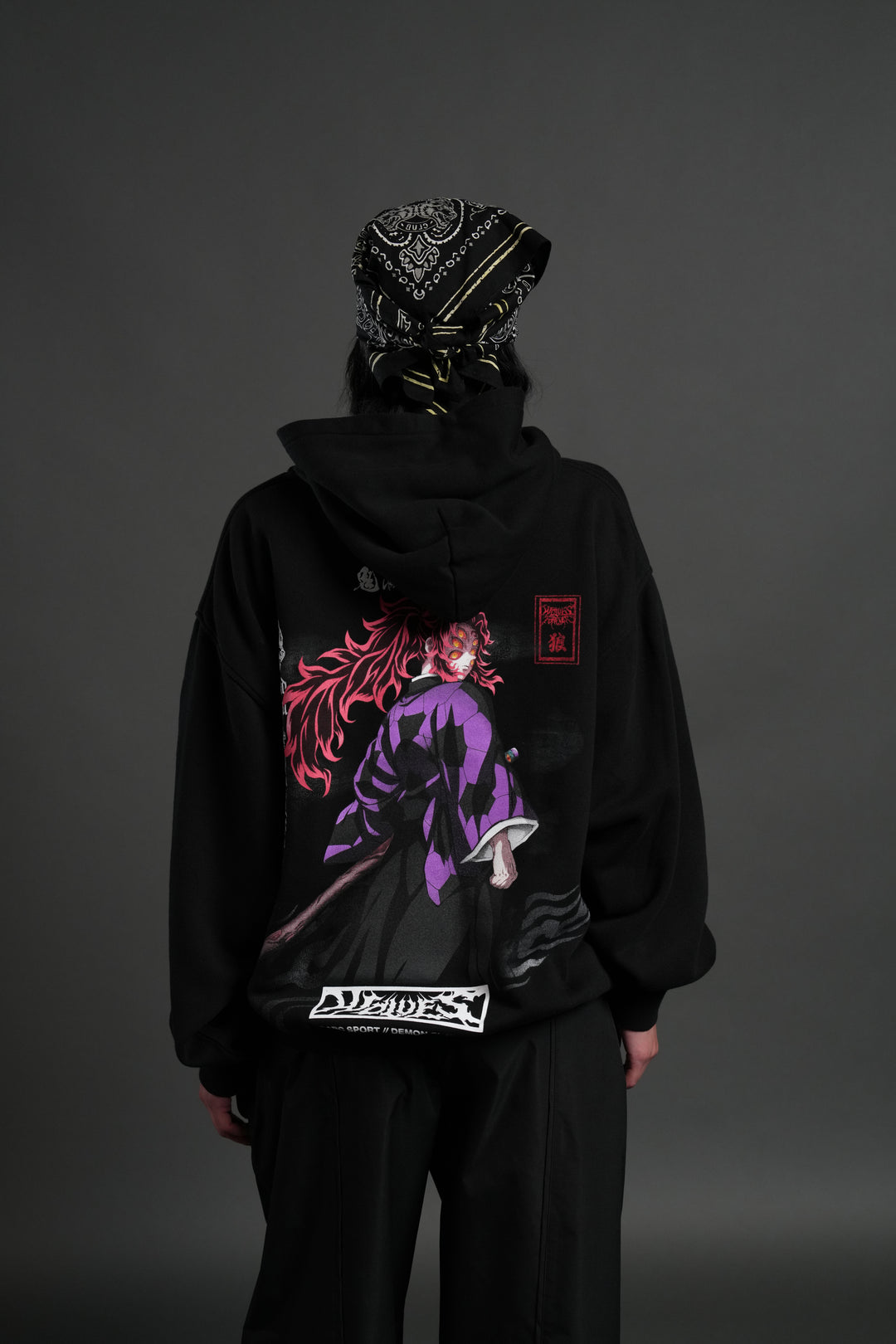 Kokushibo "Side-By-Side" Pierce Hoodie in Black