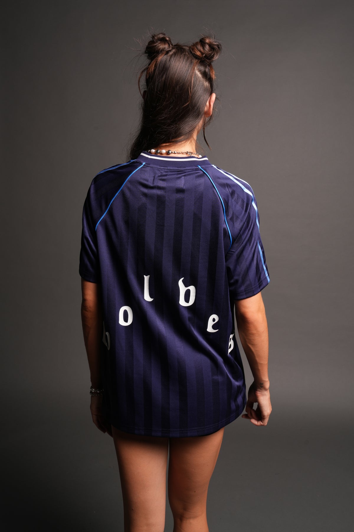 Sakura Forever She Oversized Soccer Jersey in Royal Navy