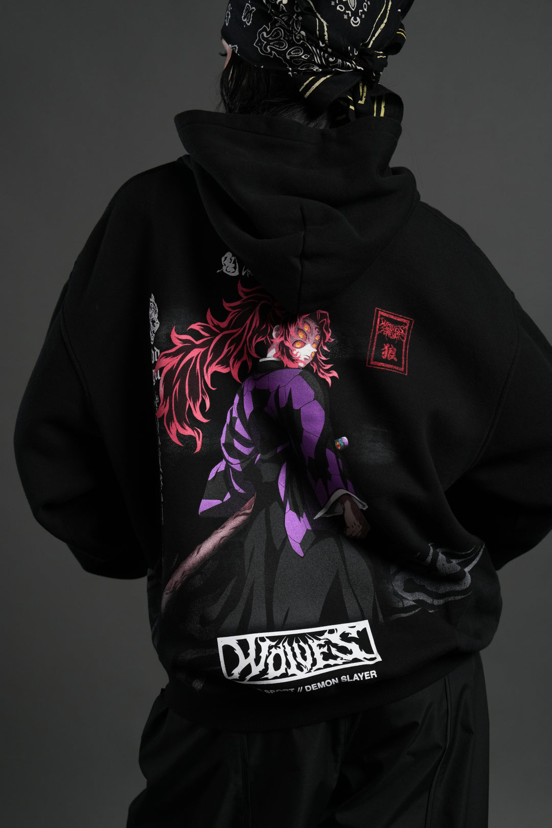 Kokushibo "Side-By-Side" Pierce Hoodie in Black