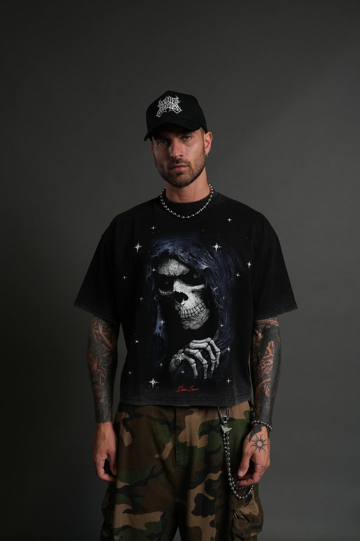 Grim Future Grunge "Box Cut" Tee in Black