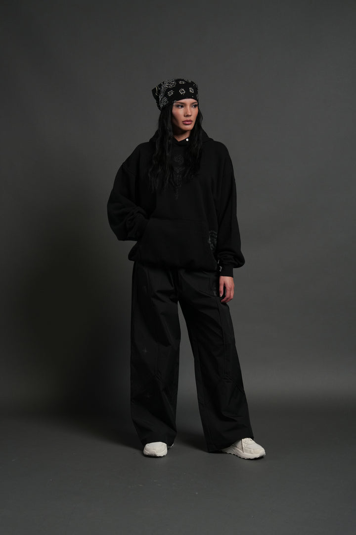 Muzan Kibutsuji "Side-By-Side" Pierce Hoodie in Black