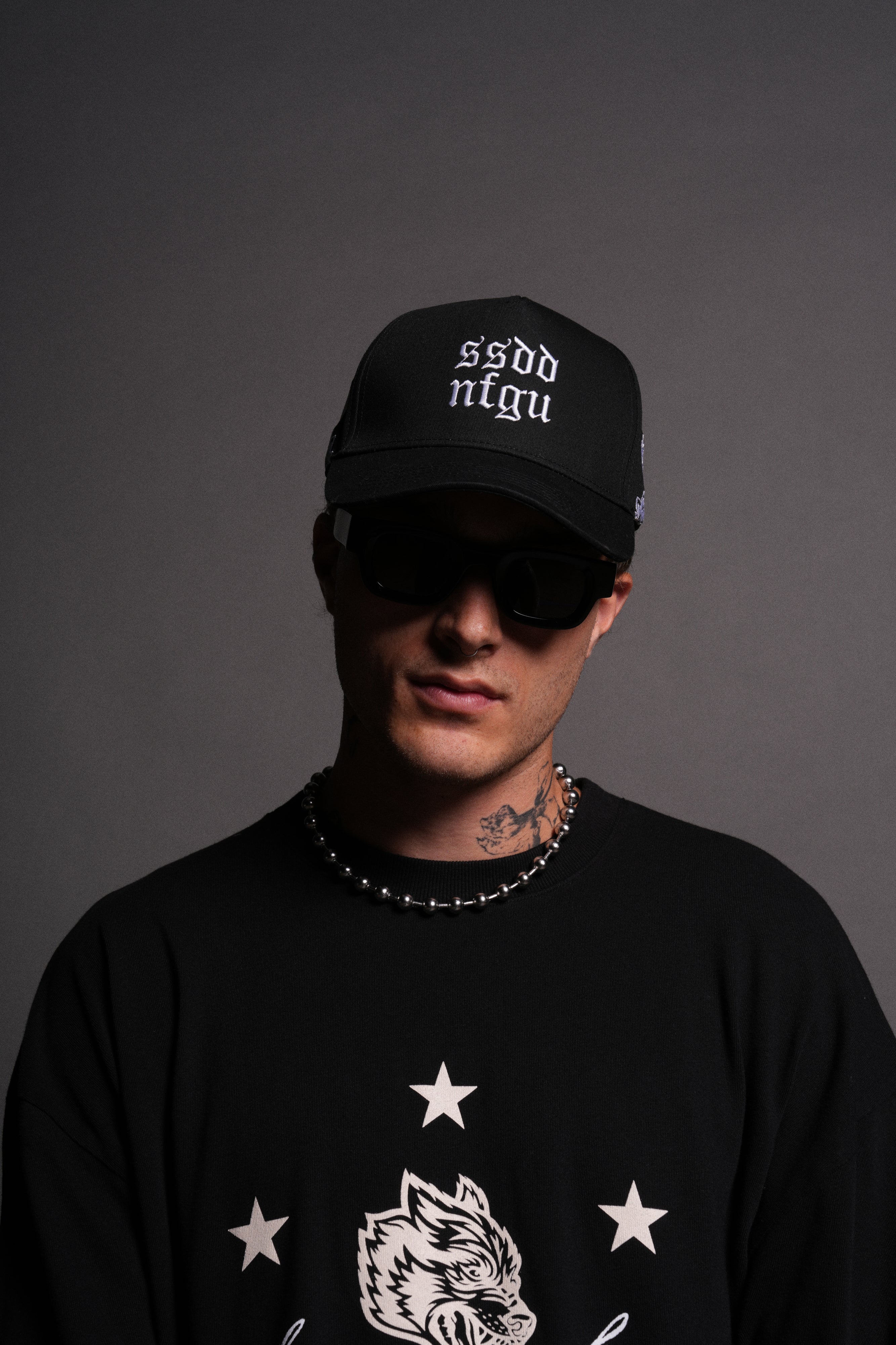 Surrounded by Wolves 5 Panel Hat in Black