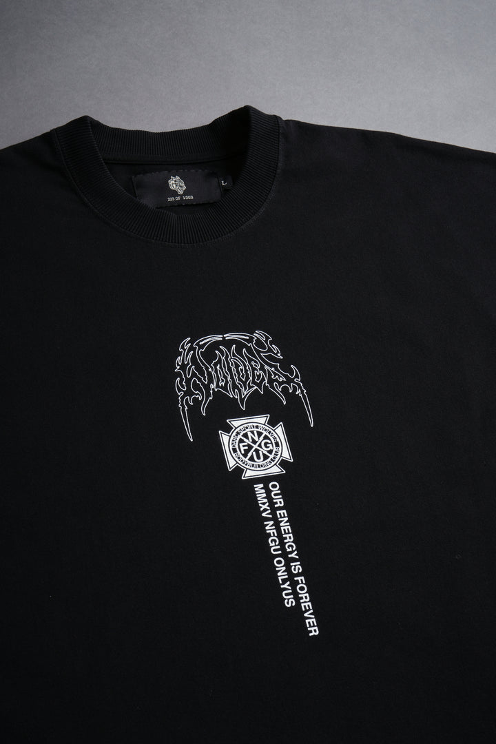 Mourning Star "Grunge" Cut Off Tee in Black