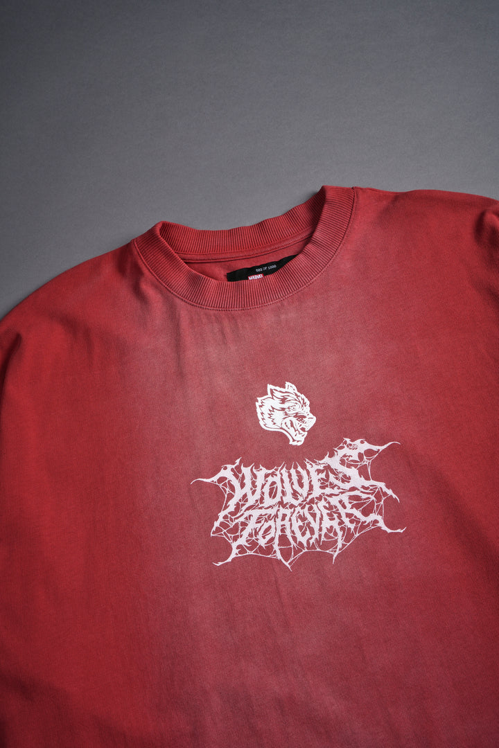 Seed Of Darcness "Premium" Oversized Unisex Tee in Roman Red Tonal Sun Fade